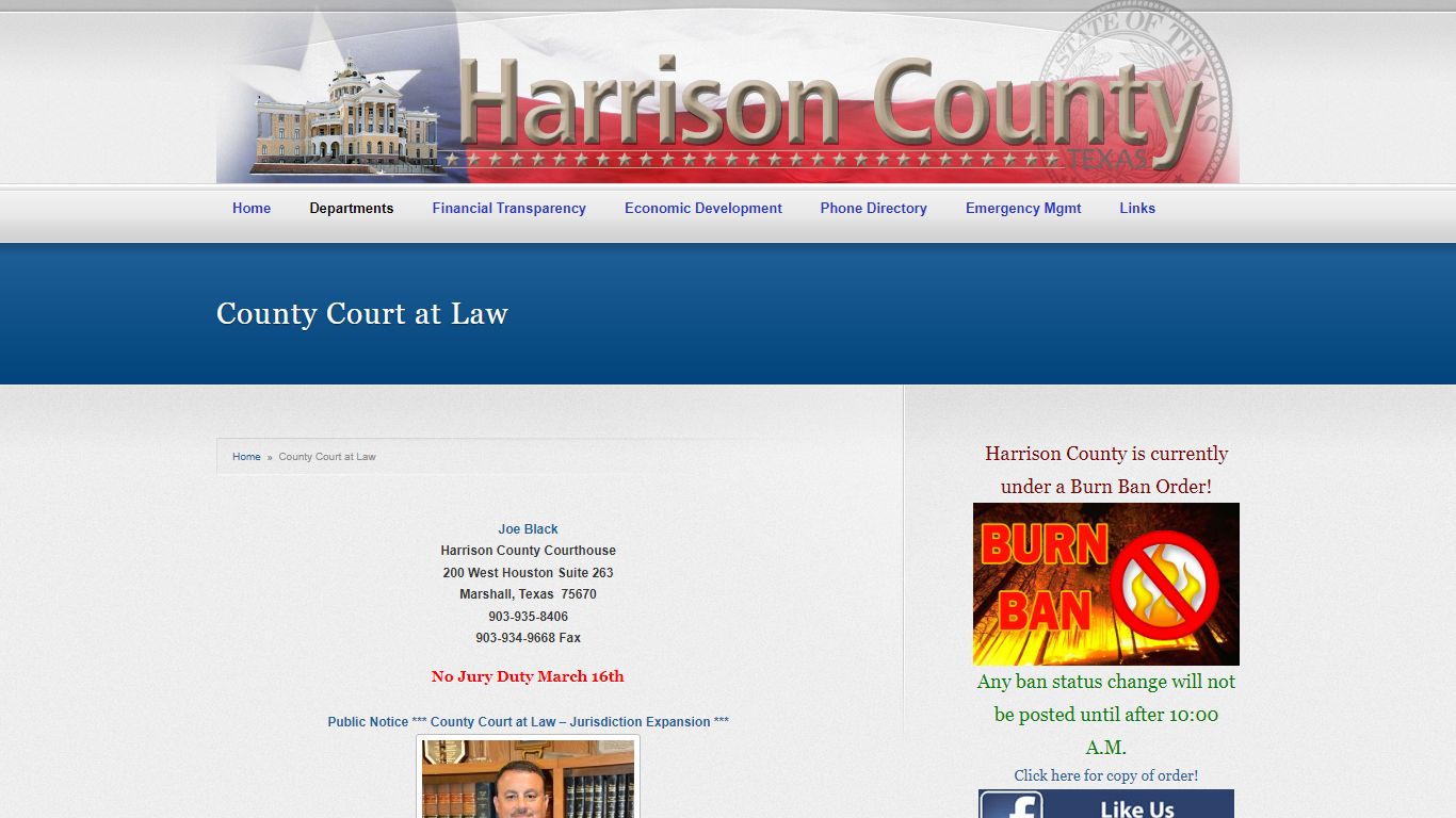 County Court at Law « Harrison County