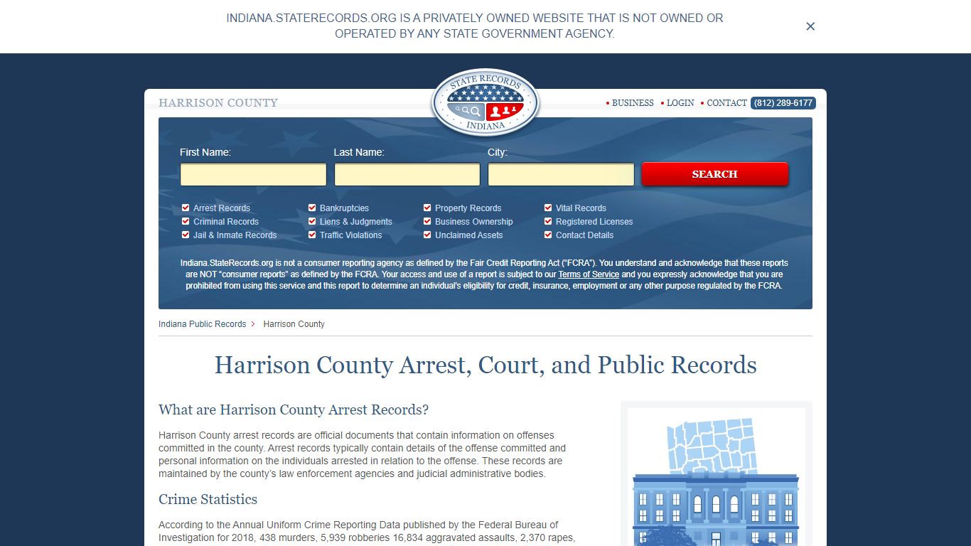 Harrison County Arrest, Court, and Public Records